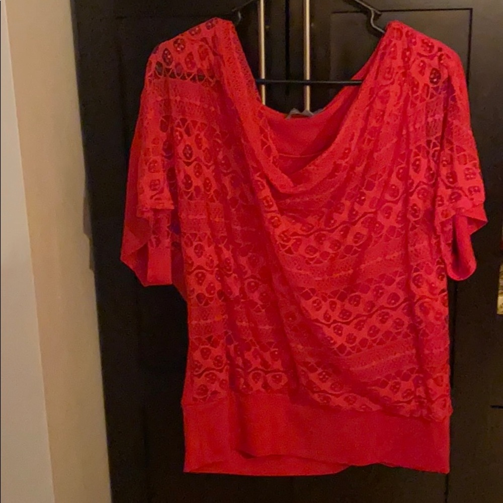 Red woman’s top